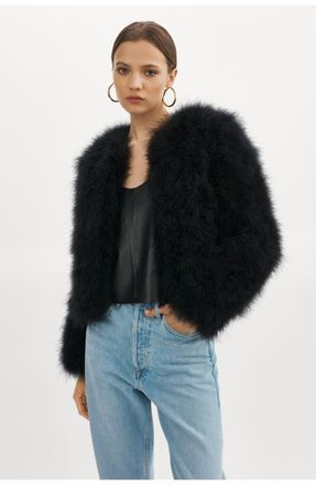 LaMarque Deora | Feather Jacket in Black at Nordstrom, Size Xx-Small