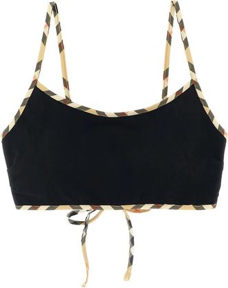Burberry Starla Stretch Nylon Bikini Top - Dames - Bikinis - Zwart - XS - Nylon - Badmode