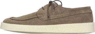 Pantanetti Schoenen, Heren, Grijs, 42 EU, Leer, Lace-up platte schoenen