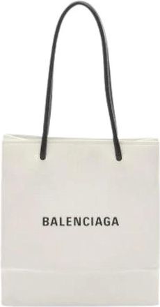 Balenciaga Pre-owned Tote Bags, female, White, Size: ONE SIZE Pre-owned Vintage Tote Bag