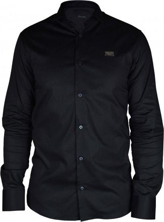 Philipp Plein Diamond Cut LS Iconisch overhemd Zwart