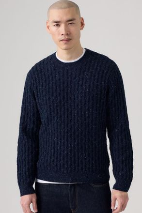 Levi's Presidio Crewneck Sweater - Hombre - 2XL - Azul / Neps Navy Blazer
