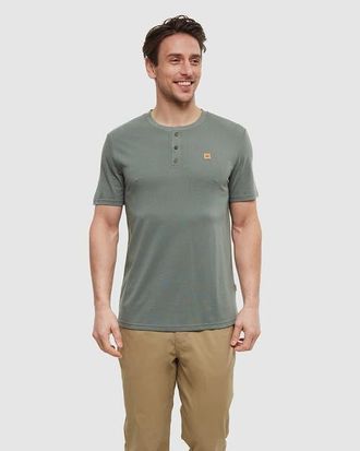 tentree Baker Henley in Agave Green at Nordstrom, Size Xx-Large