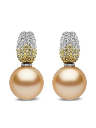 Yoko London Sunrise pearl and diamond earrings - Silver