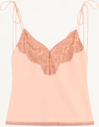 Valentino Top In Crepe De Chine Donna SALMONE 36