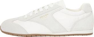 Prada FW25 Nylon and Suede Sneakers White 2EE465-D7R-F0009