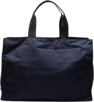 Prada Pre-owned Tote Bags, female, Blue, Size: ONE SIZE Pre-owned Nylon Tote