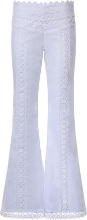 Charo Ruiz Ibiza Vianora Broek - Dames - Wijde Broeken - Wit - L - Katoen - Broeken