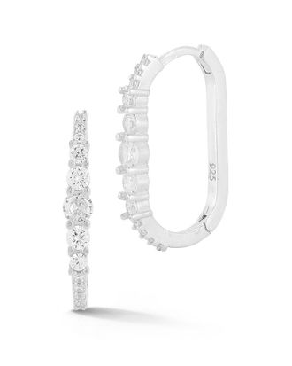 Glaze Jewelry Silver Cz Earrings