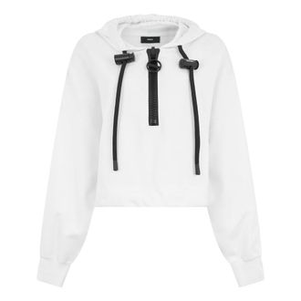 Diesel Felpa con dettagli a contrasto - - Sweatshirts & Hoodies - Donna - Bianco - S