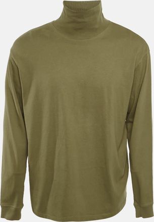 Kith Olive Green Cotton Turtle Neck Long Sleeve T-Shirt