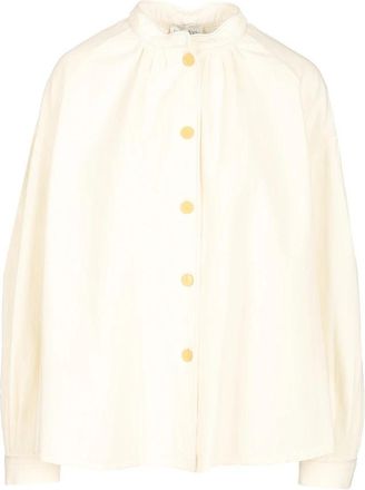 Forte_Forte Katoenen Blouse - Dames - Overhemden - Wit - XS - Katoen - Overhemden