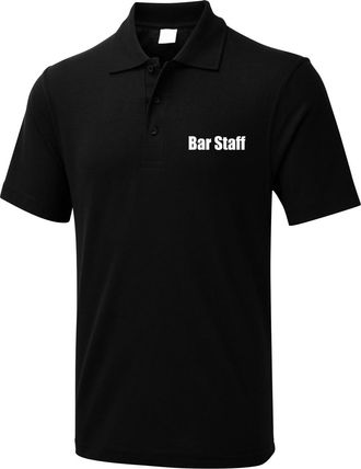 Generic All Restaurant Staff Uniform Polo Shirt Manager Kitchen Staff Cleaning Cook Waiter Admin Bar Saff Workwear Receptionist Gift Unisex Polo Top (Black, X