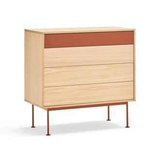 Teulat C&oacute;moda 4 cajones roble y teja