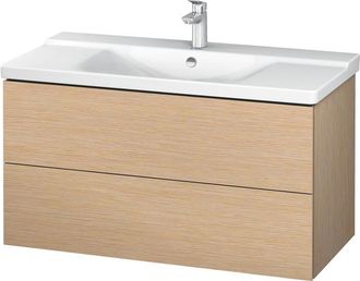 Duravit Duravit L-cube Mueble De Pared 1020mm, Profundidad 481, 2 Cajones, Adecuado Para P3 Comfort Art&iacute;culo 233210, Color: Roble Cepillado Chapa De Madera Au