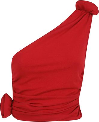 Magda Butrym Blusa monospalla - Rosso