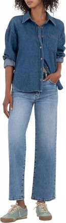 Kut from the Kloth Charlotte Straight Denim Jeans In Medium Wash