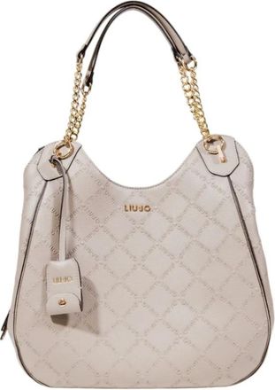 Liu Jo Tassen, Dames, Beige, ONE Size, Beige Dames Tas met Ritssluiting
