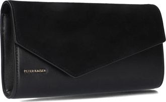 Peter Kaiser Tassen, Dames, Zwart, ONE Size, Leer, Elegante Zwarte Clutch voor Vrouwen