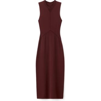 Mango Knit Midi Dress in Wine at Nordstrom, Size 10