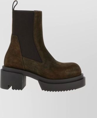 Rick Owens chunky sole ankle boots with elastic panels