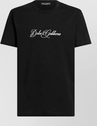 Dolce & Gabbana cotton logo embroidered short-sleeve t-shirt