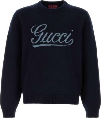 Gucci Dark Blue Wool Sweater