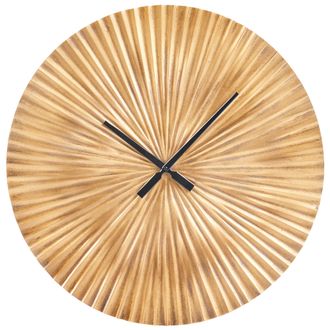 Beliani Reloj De Pared De Aluminio Y Lat&oacute;n &Oslash; 59 Cm Decoraci&oacute;n Sala De Estar Comedor Vaigai