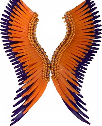 Mignonne Gavigan Madeline Earrings In Orange Purple