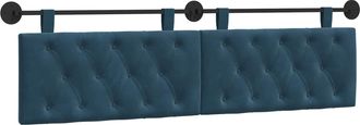 vidaXL Cabecero Colgante Azul Terciopelo Vidaxl