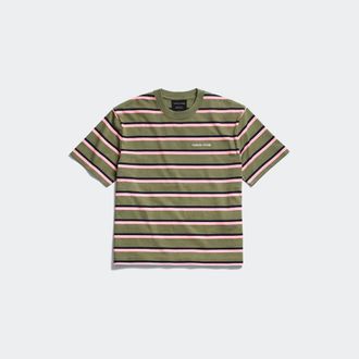 Canada Goose Roam Striped T-Shirt (Women, Vireo Green Stripe, L)