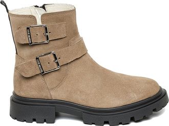 Steve Madden Womens Suede Rings 482 Boots - Taupe - Size UK 5