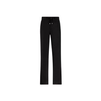 Roberto Cavalli Straight Trousers, male, Black, Size: M Mirror Snake Straight-Leg Trousers