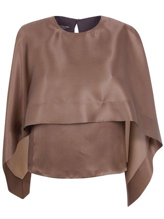 Alberta Ferretti Cape Shirt