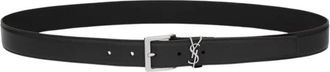 Saint Laurent Cassandre Vadim Riem - Heren - Riemen - Zwart - 105 CM - Leer - Accessoires