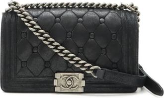 Chanel Tweedehands leren schoudertassen - Dames - Vintage Schoudertas - Zwart - ONE Size - Leer - Vintage
