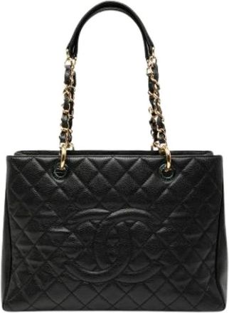 Chanel Pre-owned Grand Shopping Tote - Dames - Vintage Shopper - Zwart - ONE Size - Leer - Vintage