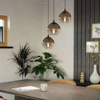 Eglo Eglo Ariscani 1 Copper Ombre Effect Glass 3 Light Pendant