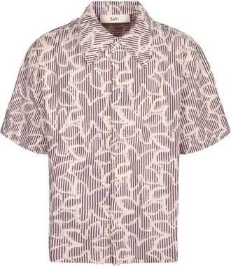 S&eacute;fr Dayot Shirt - Heren - Korte mouwen Overhemden - Veelkleurig - S - Katoen - Overhemden