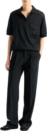 Balmain Vintage Utility polo in Black at Nordstrom, Size Xxx-Large