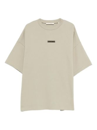 Fear of God logo-patch T-shirt - men - Cotton - S - Neutrals
