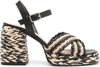 Castaner Sandalen met hoge hak - Dames - Sandalen met hakken - Veelkleurig - 36 EU - Leer - Schoenen