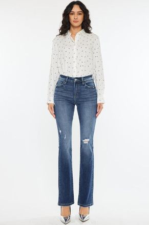 Kancan Brooklyn Essentials High Rise Skinny Bootcut Jeans in Dark Wash at Nordstrom, Size 30