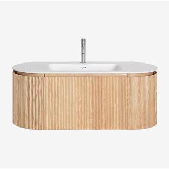 Sklum Conjunto De Muebles De Ba&ntilde;o En Madera Con Lavabo Integrado Carsone Sklum