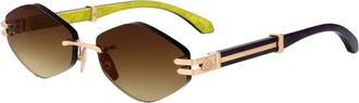 Maybach Eyewear Sunglasses, unisex, Yellow, 56 MM, The Idol I Sunglasses