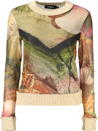 Desigual Orchid Sleeve Sweater - Dames - Longsleeves - Veelkleurig - S - Tops