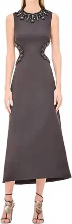 Alexis Leda Midi Dress In Black