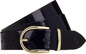 Tamaris Lederg&uuml;rtel TAMARIS, Damen, Gr. 11,5, schwarz, Rindsleder, unifarben, G&uuml;rtel Lederg&uuml;rtel, 3 cm breit, klassische Dornschnalle in gl&auml;nzendem Goldton