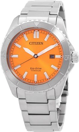 Citizen Brycen Eco-Drive Orange Dial Mens Watch AW1840-50X