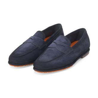 Santoni Loafers, male, Blue, Size: 10 1/2 US Loafers